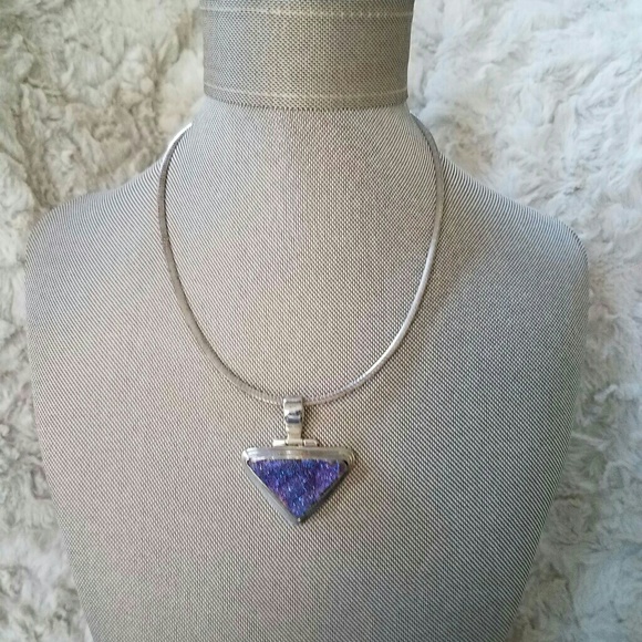 Jewelry - Purple triangle druzy  necklace